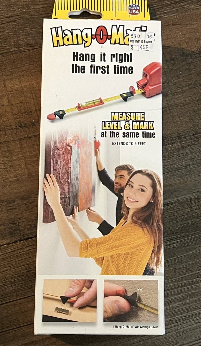 Hang-O-Matic All-in-One Wall Hanging Tool Pictures Frame Measure Level & Mark