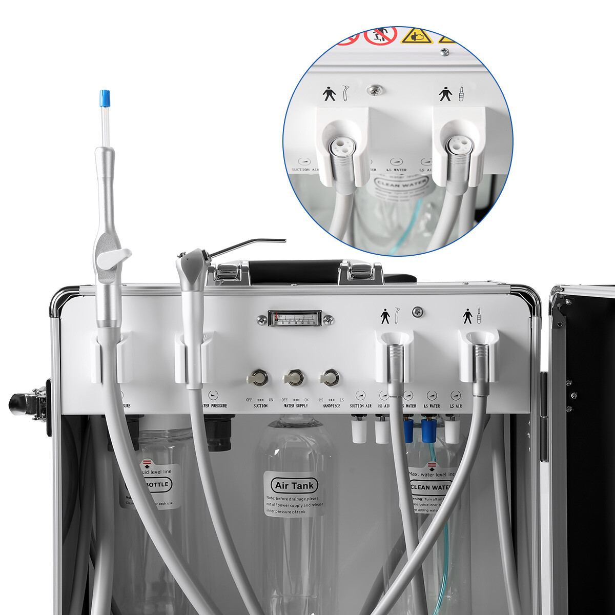 Portable Dental Delivery Unit with Air Compressor powerful suction System