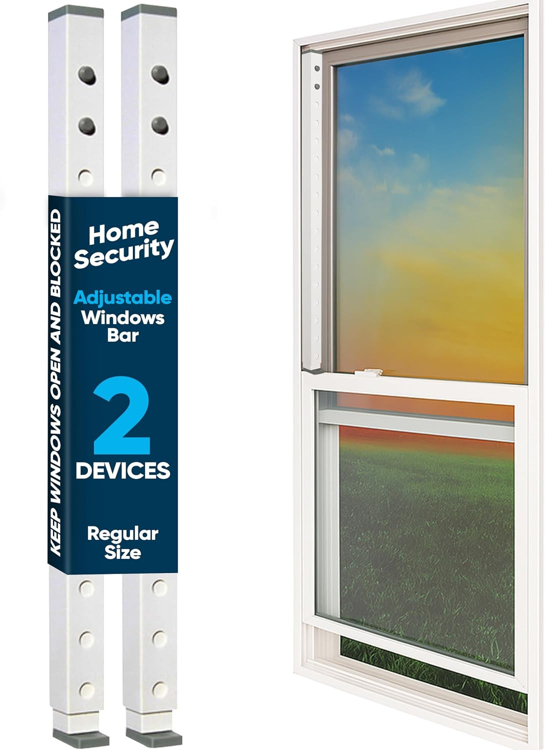 Adjustable Window Security Bar & Sliding Door Lock – Durable Child Safety Lock &