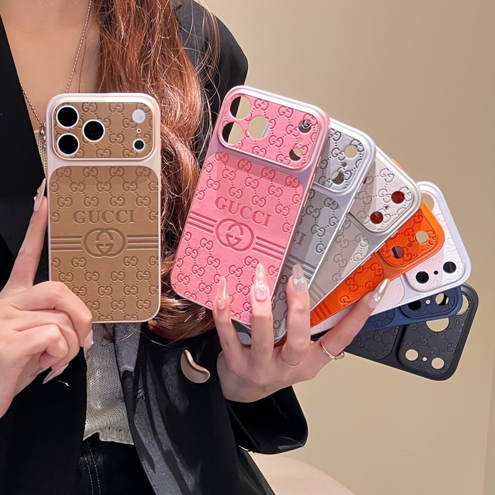Luxury Leather Large Window Phone Case for iPhone 11-17 Pro Max Soft Anti-Drop