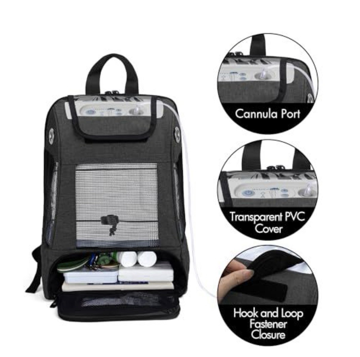 Oxygen Concentrator Backpack - POC Carrying Bag Compatible with Inogen Oxygo