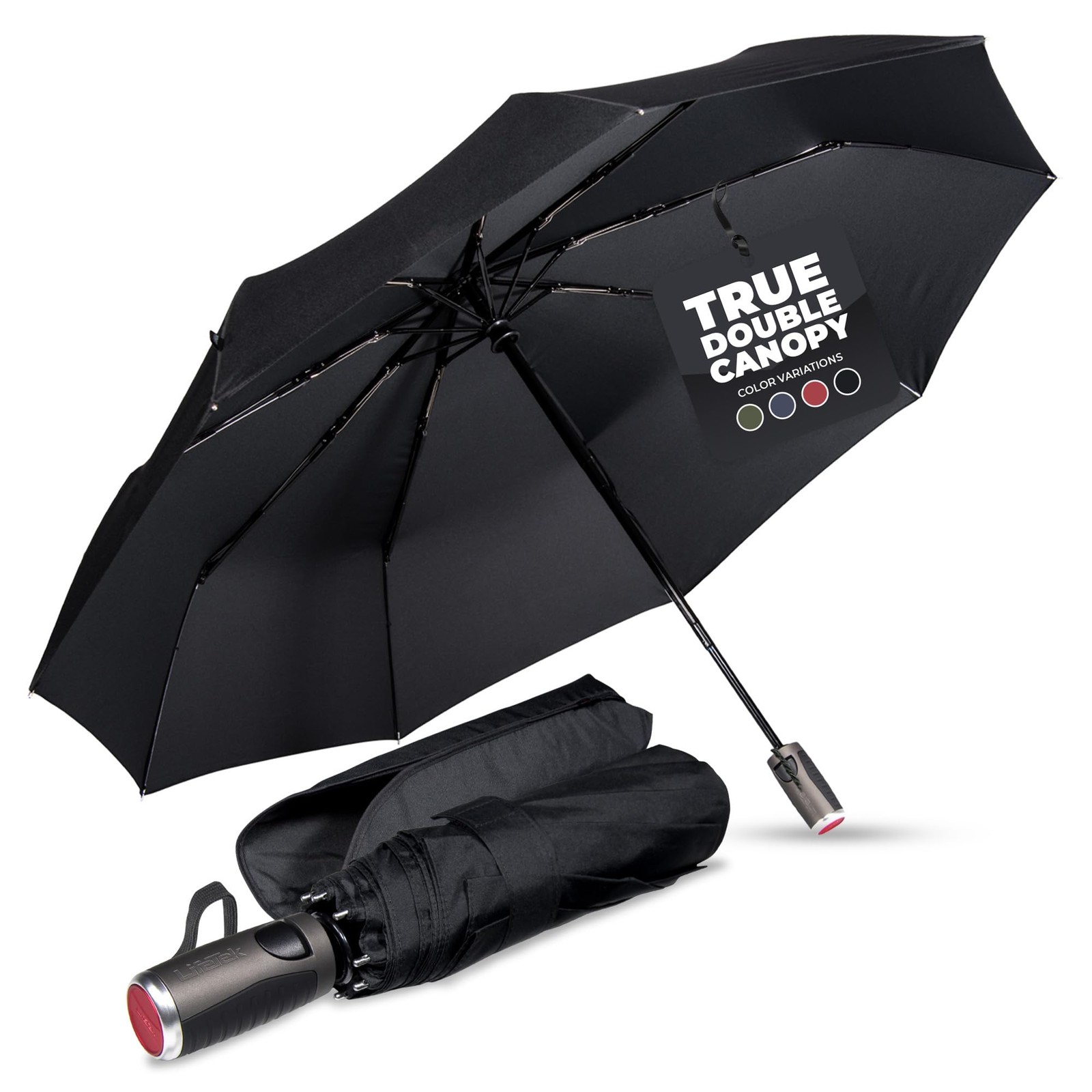 Traveler 45 FX2 Windproof Travel Umbrella, Automatic Open Close, Compact for ...