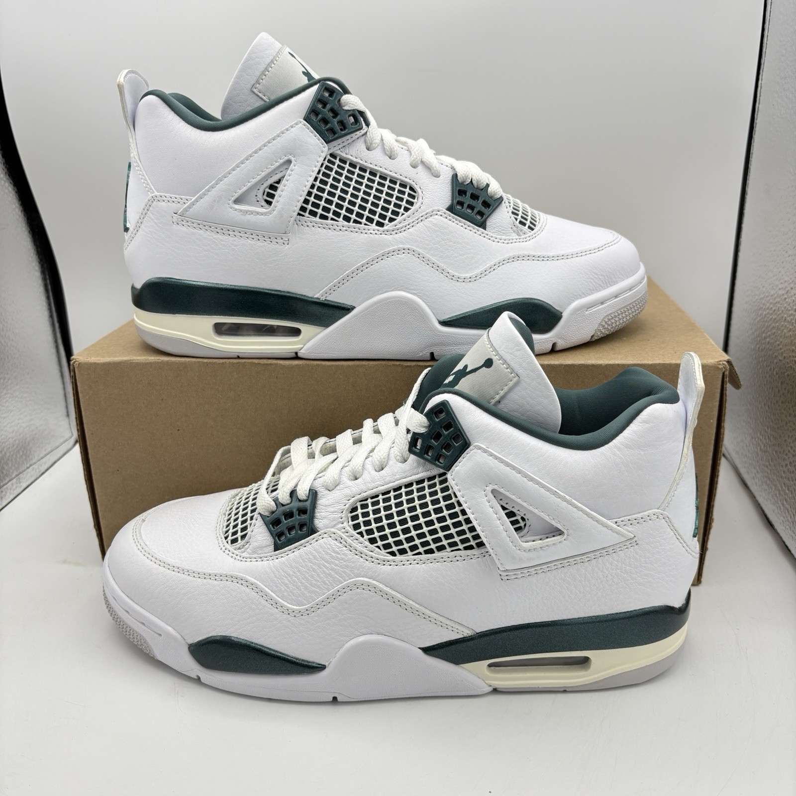 Nike Air Jordan 4 Retro White Oxidized Green Men’s Sz 8.5 FQ8138-103