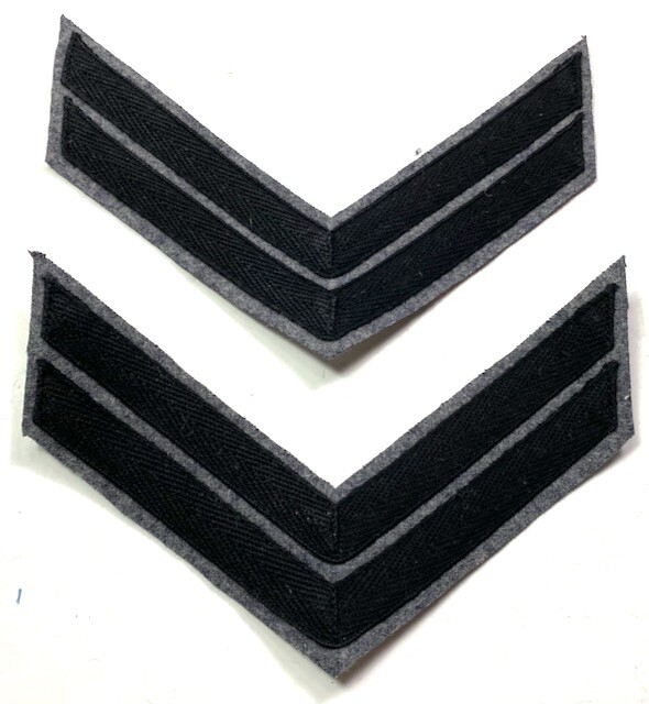 CIVIL WAR CS CONFEDERATE CORPORAL RANK CHEVRONS-INFANTRY