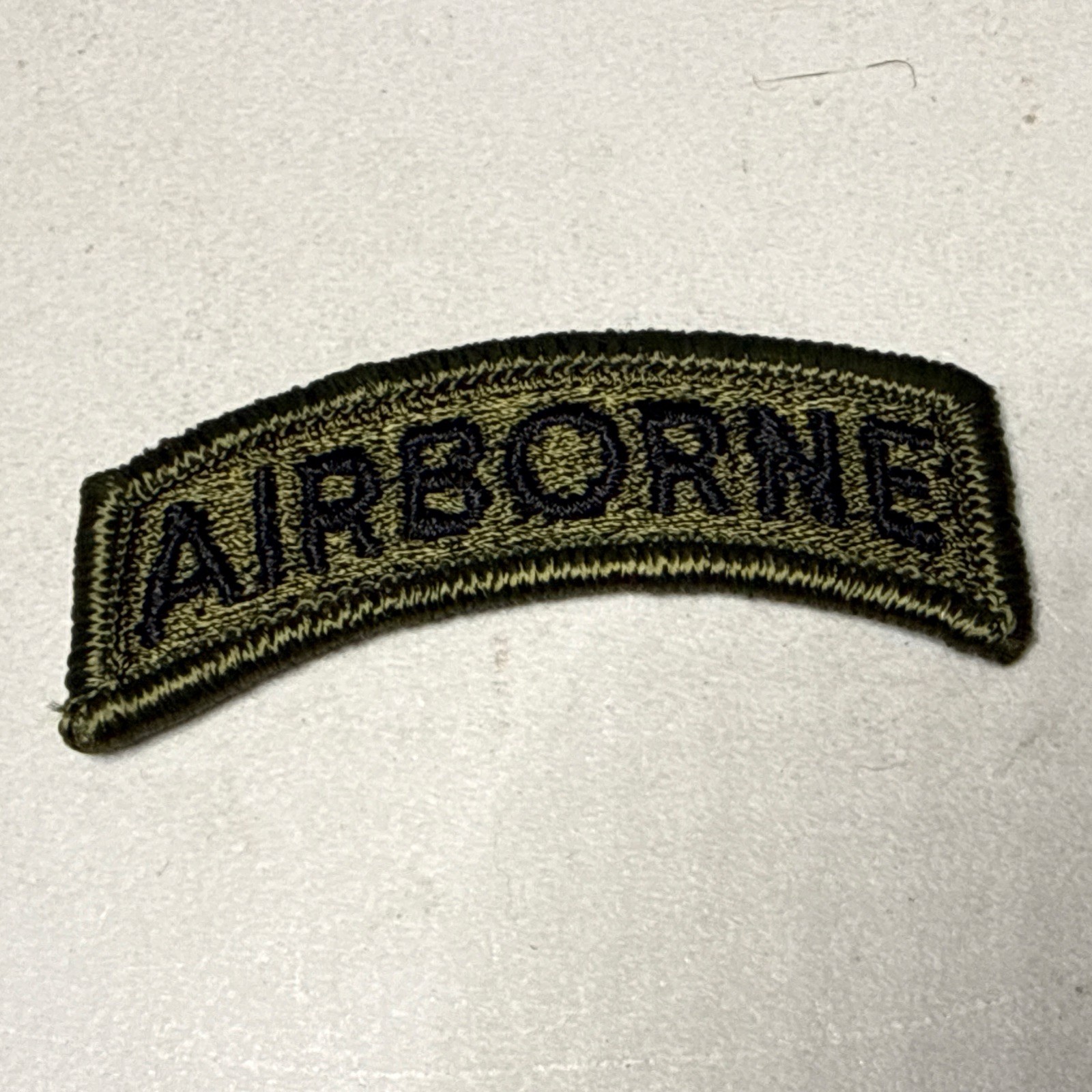 Airborne Subdued Patch US Army Tab Arc Vtg 2.5” Twill Vietnam #845