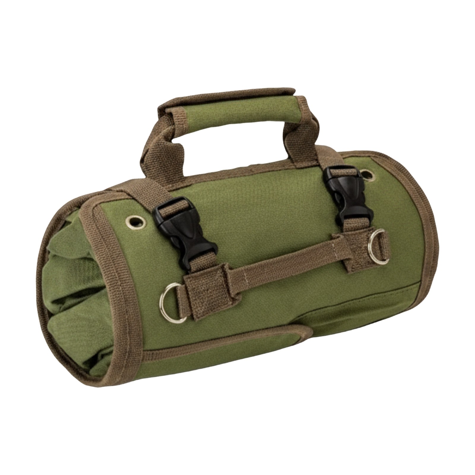 Foldable Roll Up Tool Bag with 4 Compartments & 2 Detachable Pouches
