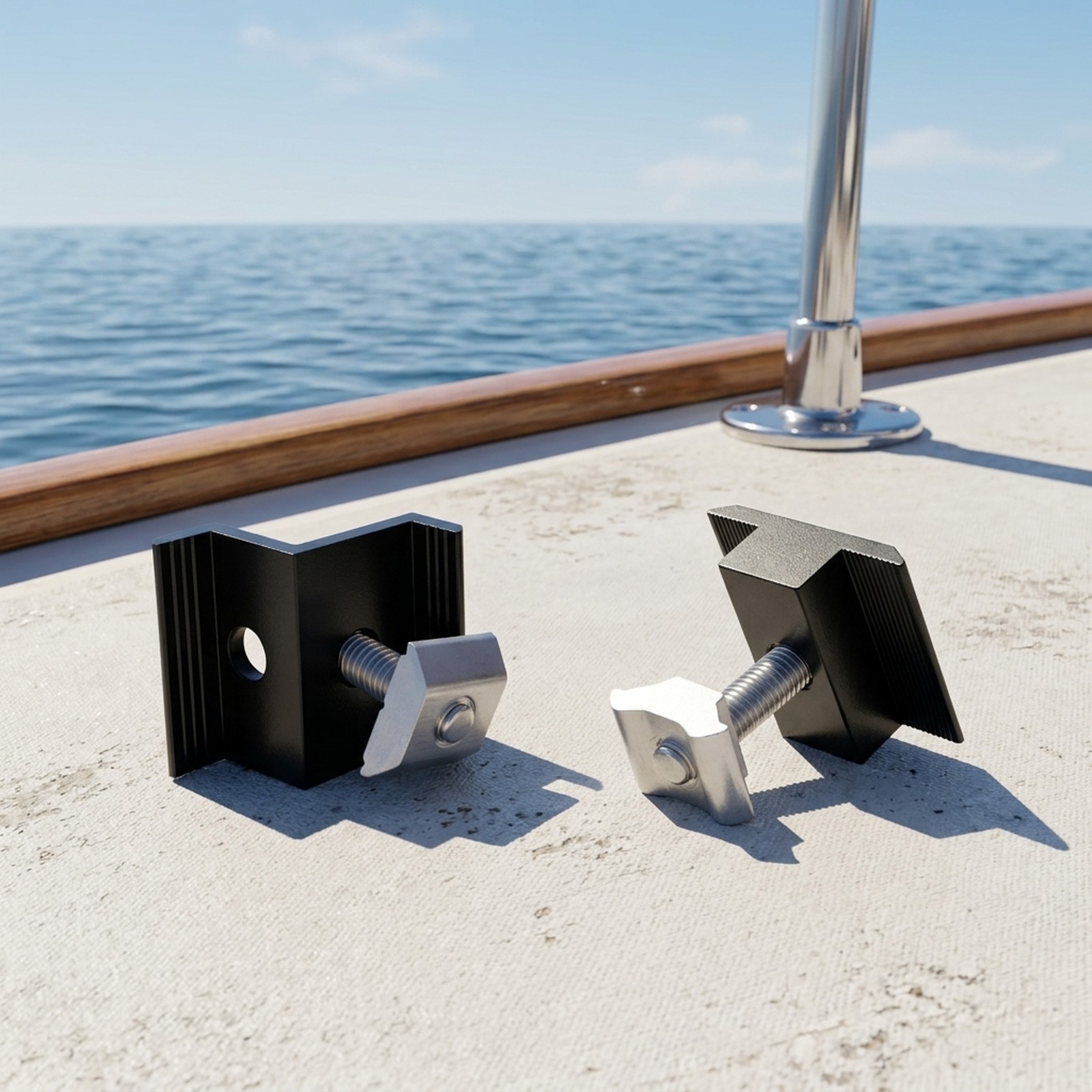 Solar Panel Mount Kit for Flat Roof and Yacht Use with Simple Installation
