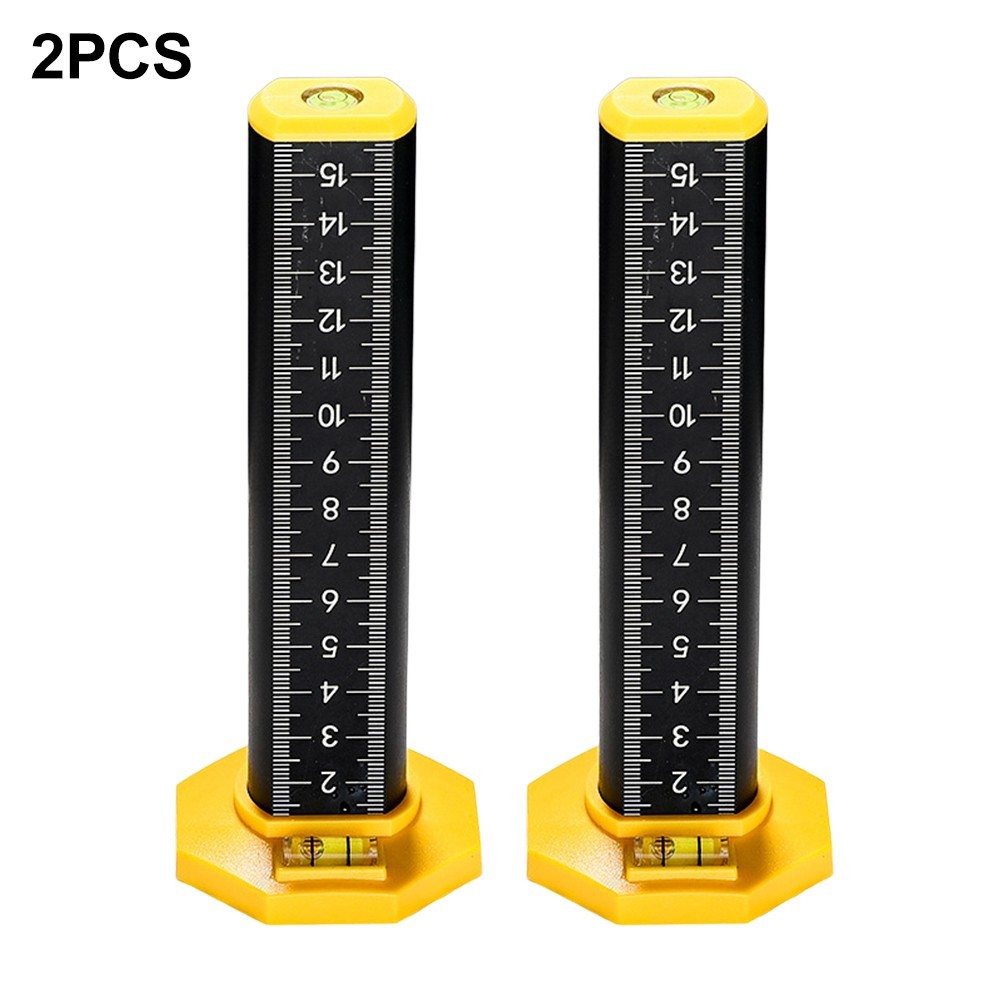 2Pcs Aluminum Alloy Height Rulers with Magnetic Base for Accurate Work