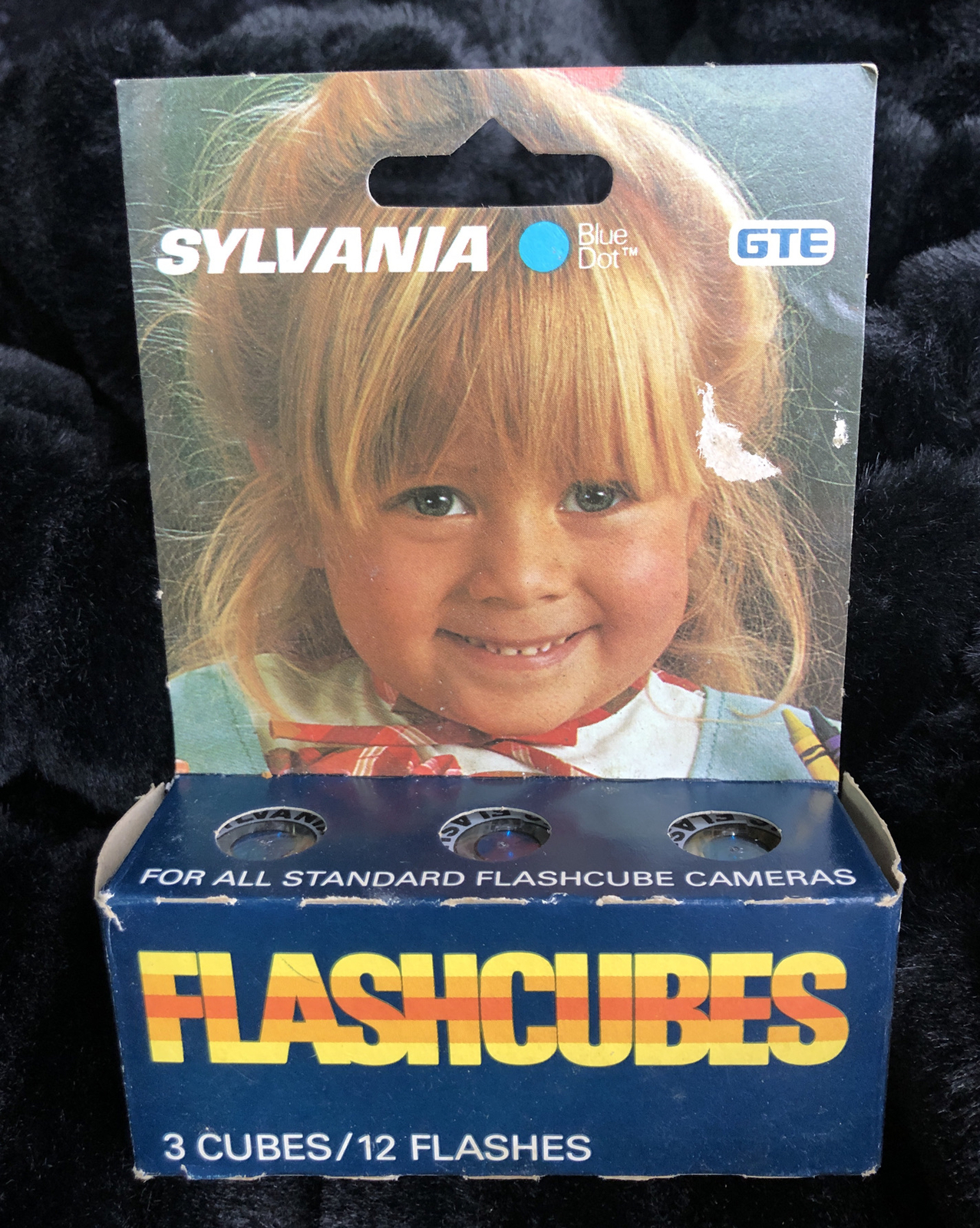 Vintage Sylvania GTE Blue Dot FLASH CUBES 3 Cubes (12 Flashes) Camera Bulbs