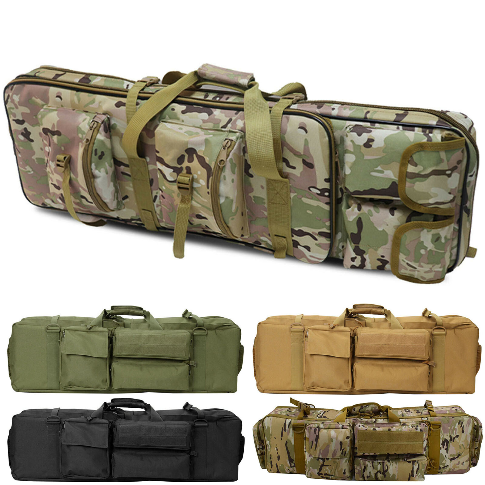 39" Tactical Rifle Bag Long Gun Case Pistol Storage Double Soft Rifle Carry Case