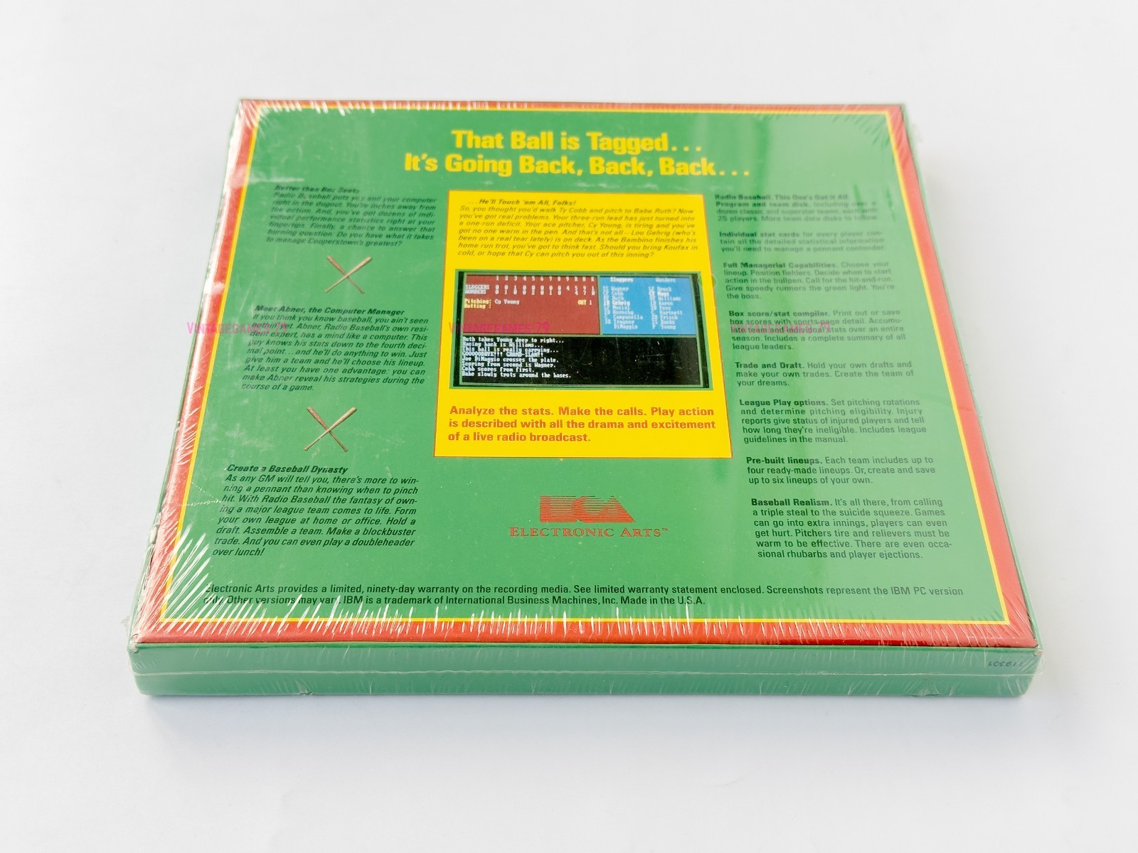 Radio Baseball - Electronic Arts - 1986 / IBM PC - Sealed