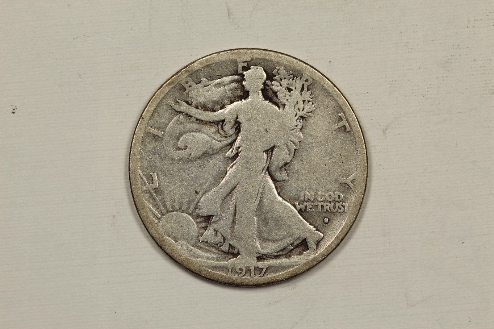 1917-S Walking Liberty Half Dollar Obverse Mint Mark