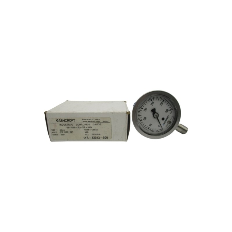 ASHCROFT 63-1008-SL-02L-300# 0-300PSI NSMP