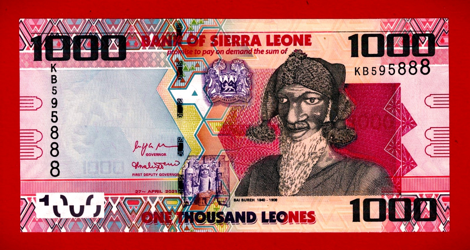 Sierra Leone 1,000 1000 Leones 2021 UNC Note Sign: Kallon &  Stevens (Pick-30f)