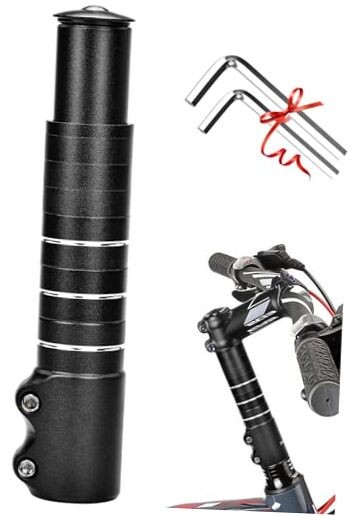 Bike Stem Riser Extender 180mm 138mm Bicycle Handlebar Riser MTB Black - 180mm