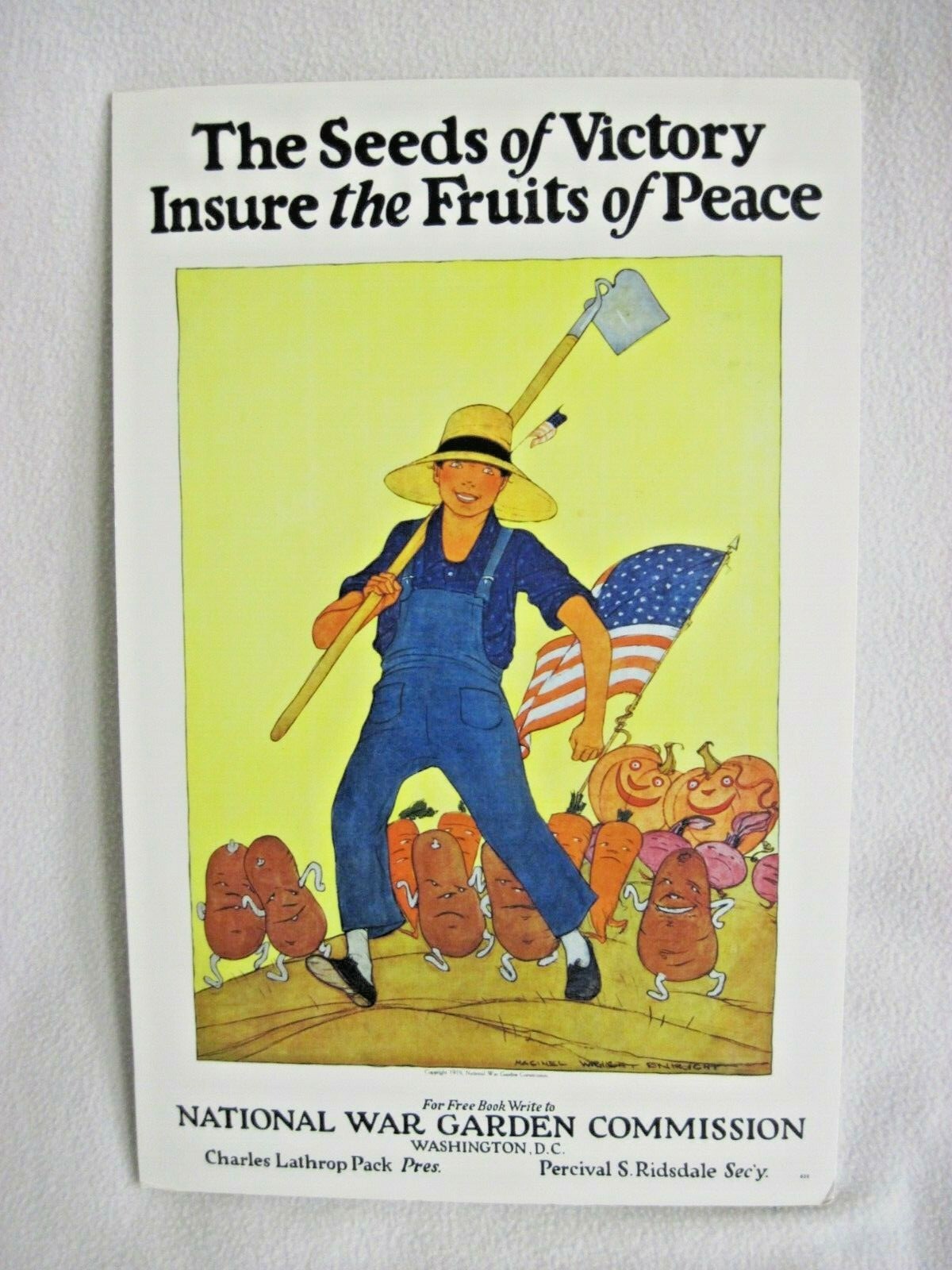 THE SEEDS OF VICTORY INSURE THE FRUITS OF PEACE FOAM BOARD POSTER