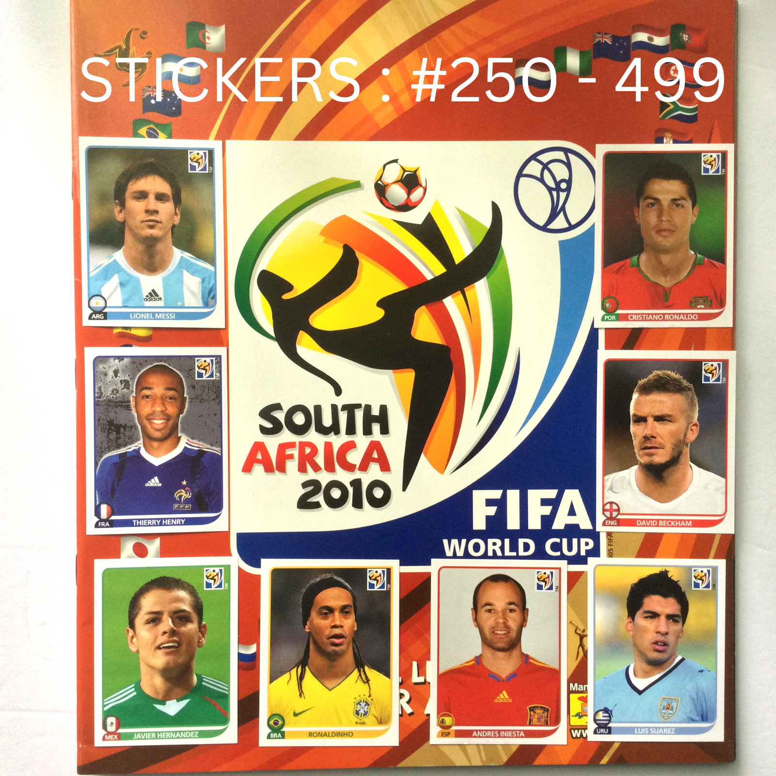 2010 Panini World Cup South Africa Stickers #250-499 Pick to Complete your Album