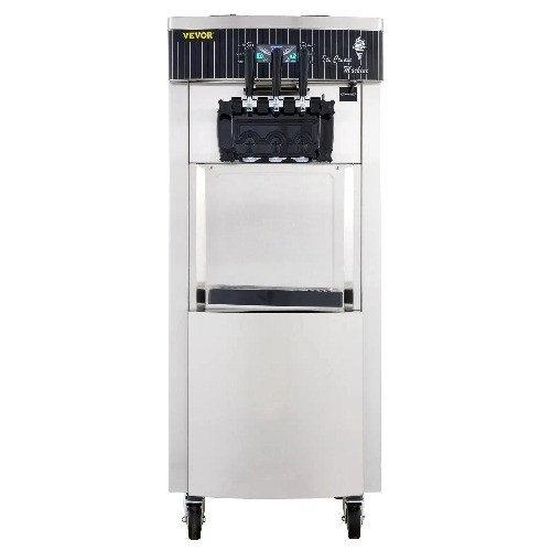 Soft Ice Cream Machine 2200W 20-28L/H Ice Cream Maker Double 6L Hopper Ice Cream