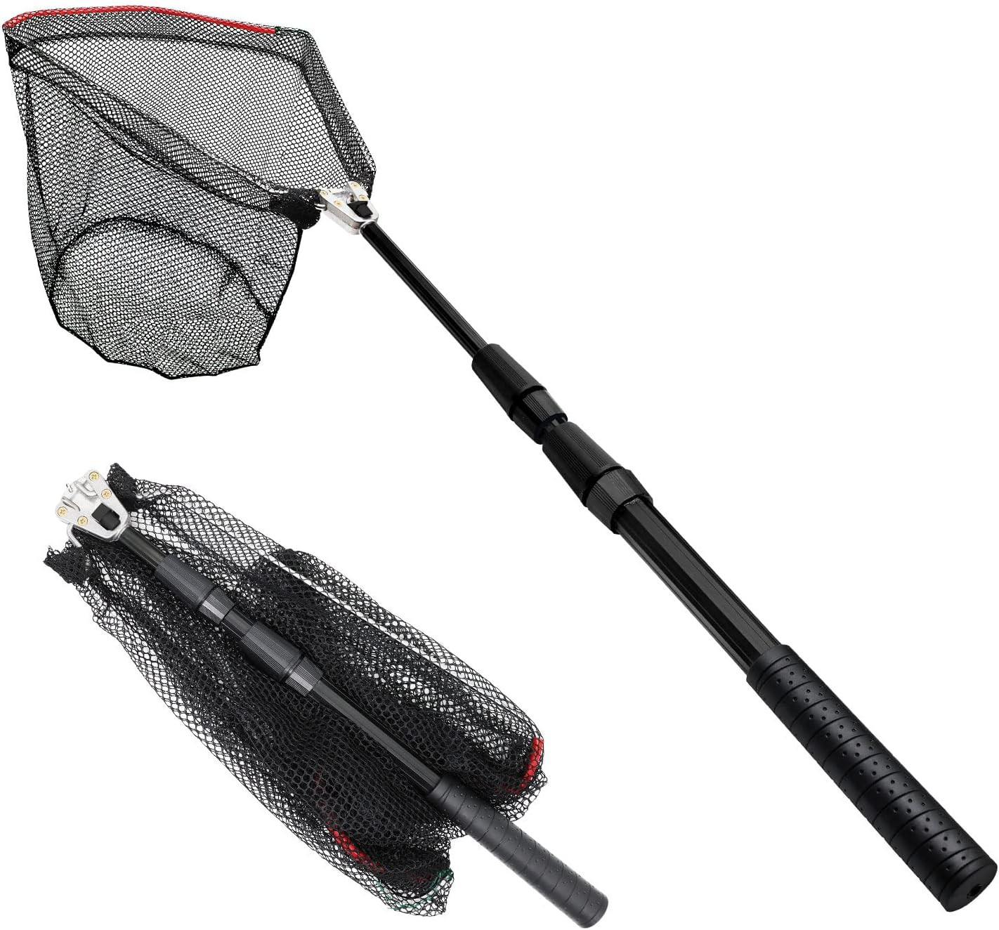 Fishing Net Fish Landing Net Collapsible Fish Net with Anti-Slip Telescoping Rub