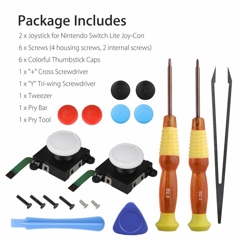 For Nintendo Switch Lite 19in1 Analog Joystick Replacement Repair Tool Kit Set