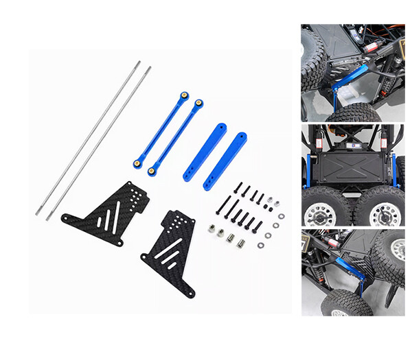 REAR SWAY BAR W/ ADJUST CARBON FIBER PLATE LOS234006 FOR LOSI 1/10 BAJA REY 2.0