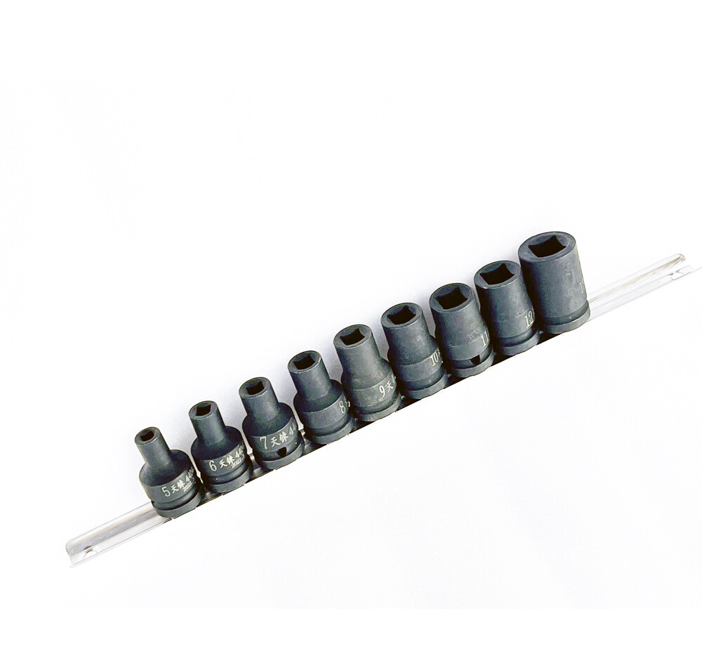 1/2" Dr 4PT Point Socket Wheel Nut Square Drain Bolt Nut Plug Set:5-13mm/14-19mm