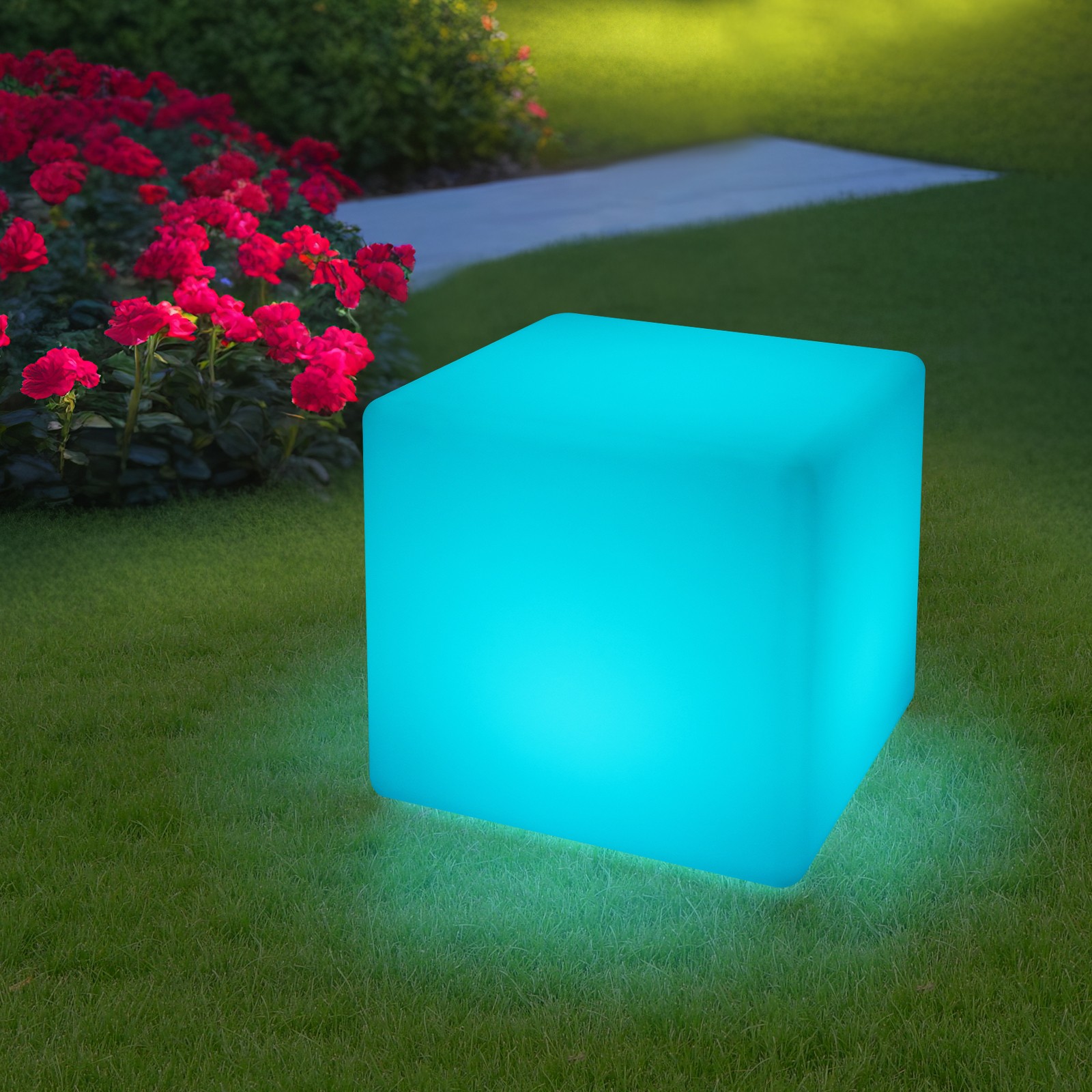 17" LED Cube Light Pub Bar Stool W/Remote Control 16 RGB Colors Changing Chair
