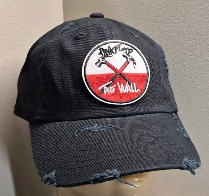 Pink Floyd The Wall Hat Premium Distressed Black Baseball Cap Pink Floyd Hat