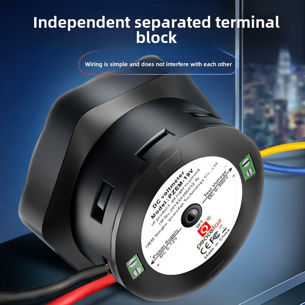 DC Digital Voltmeter DC0-300V Big Fonts Round High Precision Voltage Indicator