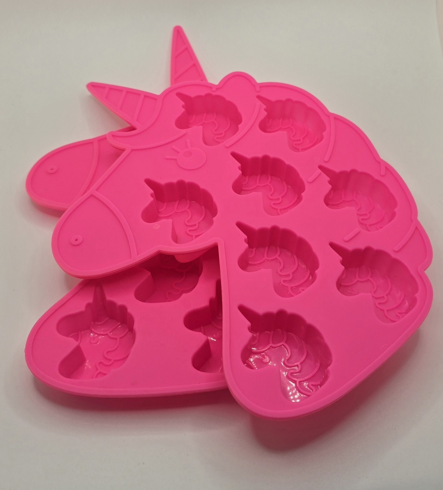 Unicorn Silicone Ice Cube Trays Pink Set of 2 Candy Mold Craft