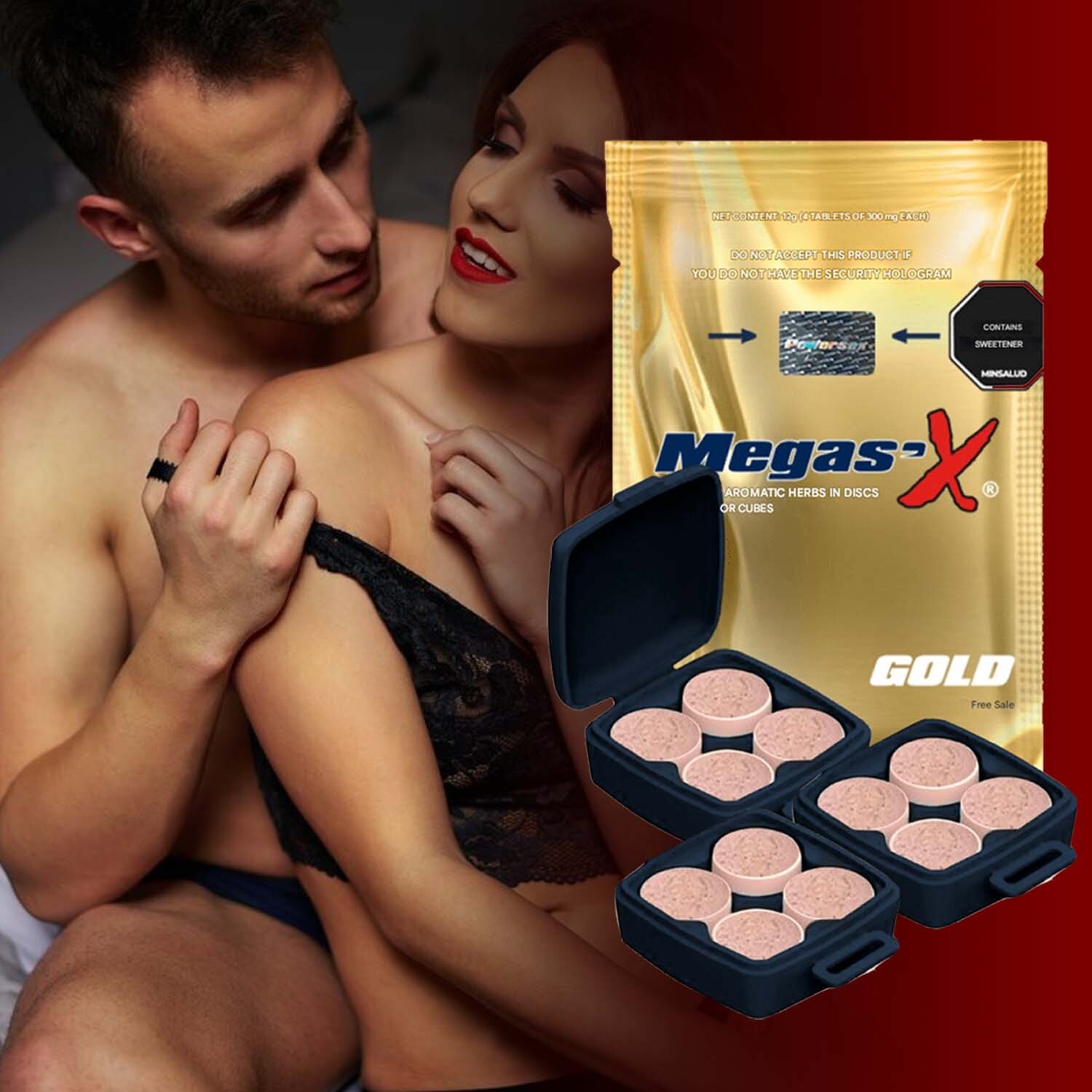 MegasX Gold 10X Extra Sex Booster Supplement Pills Bed Powers For Men