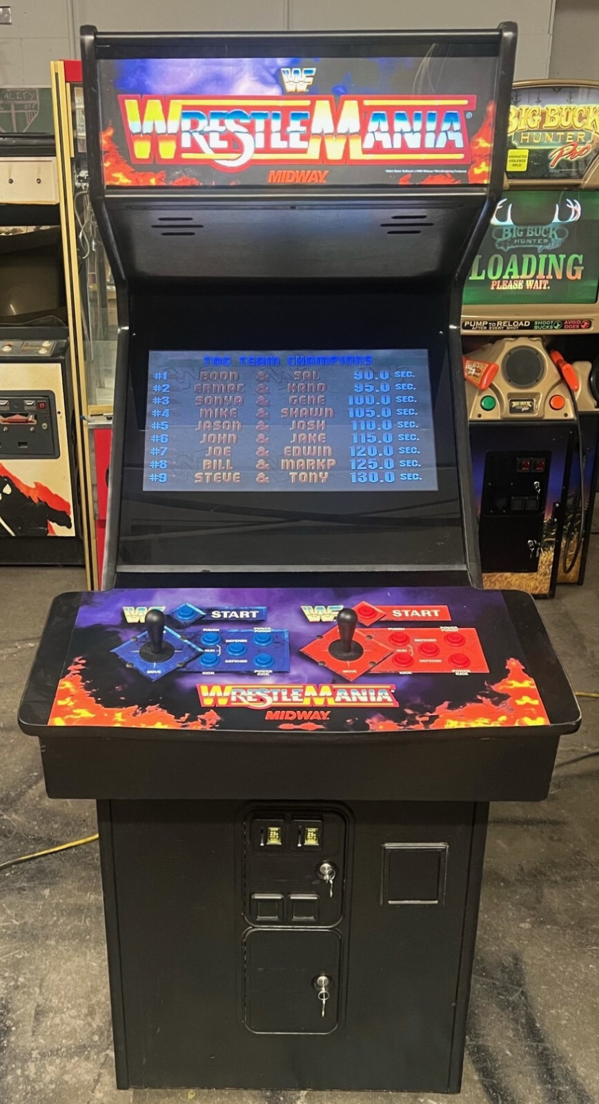 WRESTLEMANIA ARCADE MACHINE by MIDWAY 1995 (Excellent Condition)