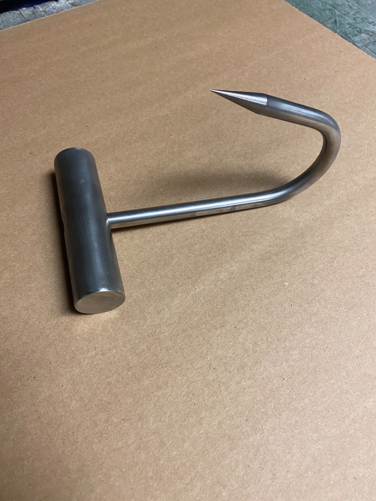 Extreme Duty Salt water Fishing 6” Long 3/8" All Stainless Meat Hook Center Grip