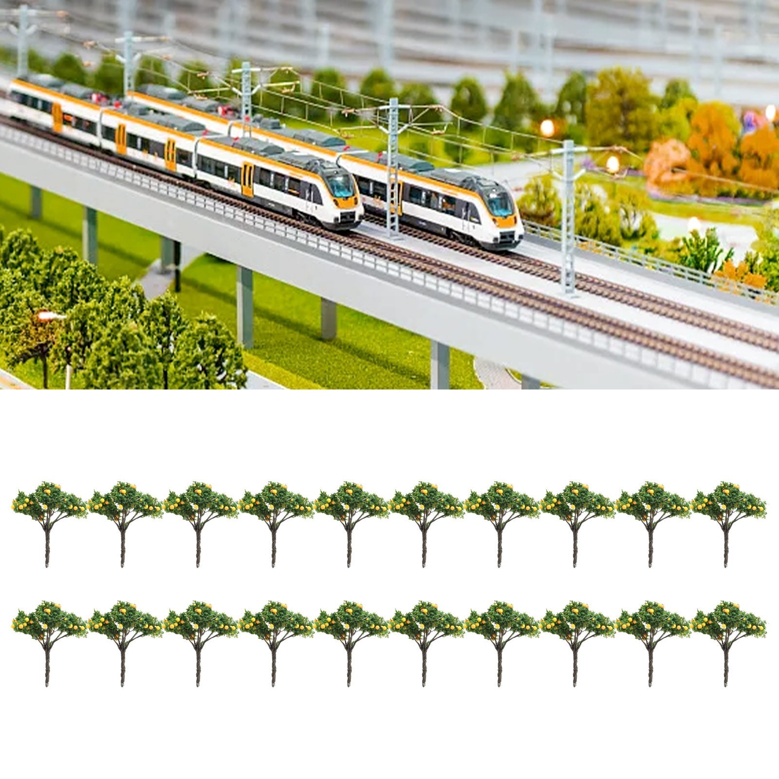 DIY Model Trees O Scale 20 Pcs Architecture Tree Orange Fruit Tree Model Replace