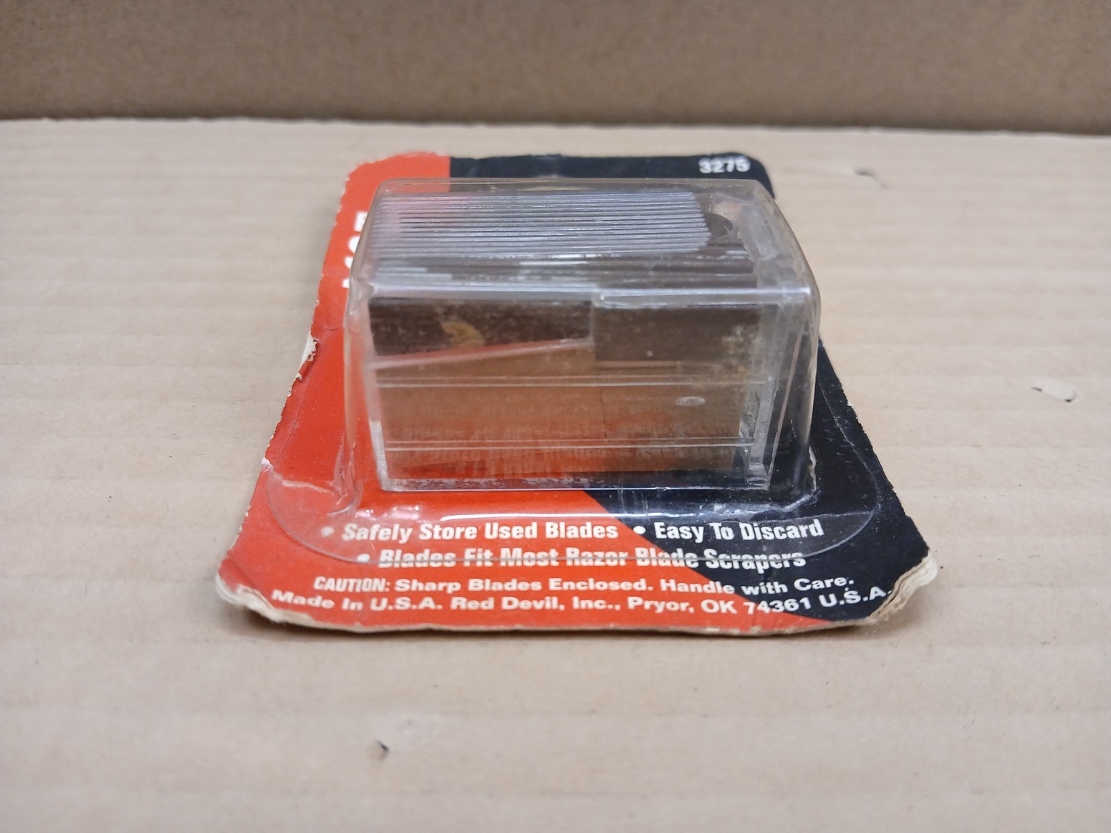 Red Devil 3275 Razor Blade Dispenser 10 Single Edge Blades New Please Read