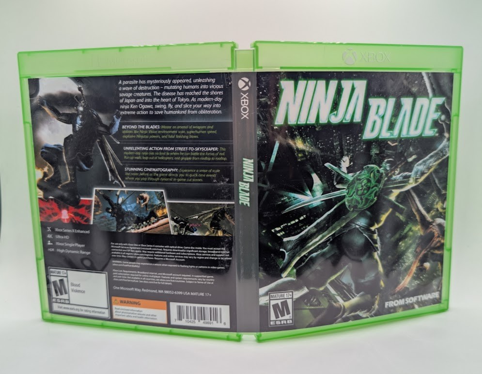 Ninja Blade - Xbox X / Xbox One Empty Replacement Case (No Game)