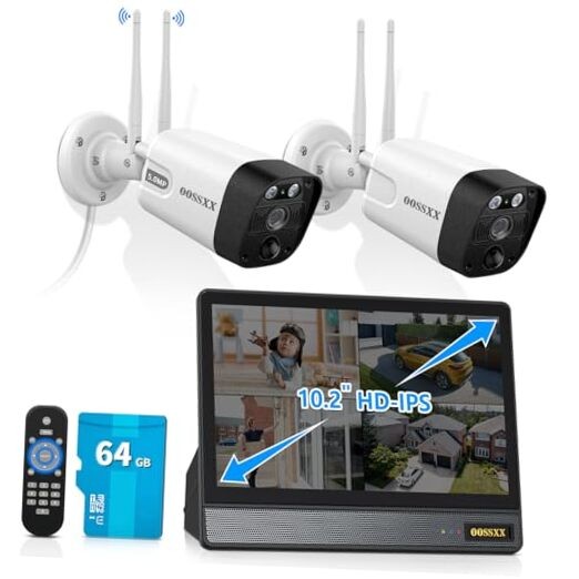 (10’’ UHD Monitor 2-Way Audio 2-Antennas (All-in-One Monitor) 2Cams-64GB
