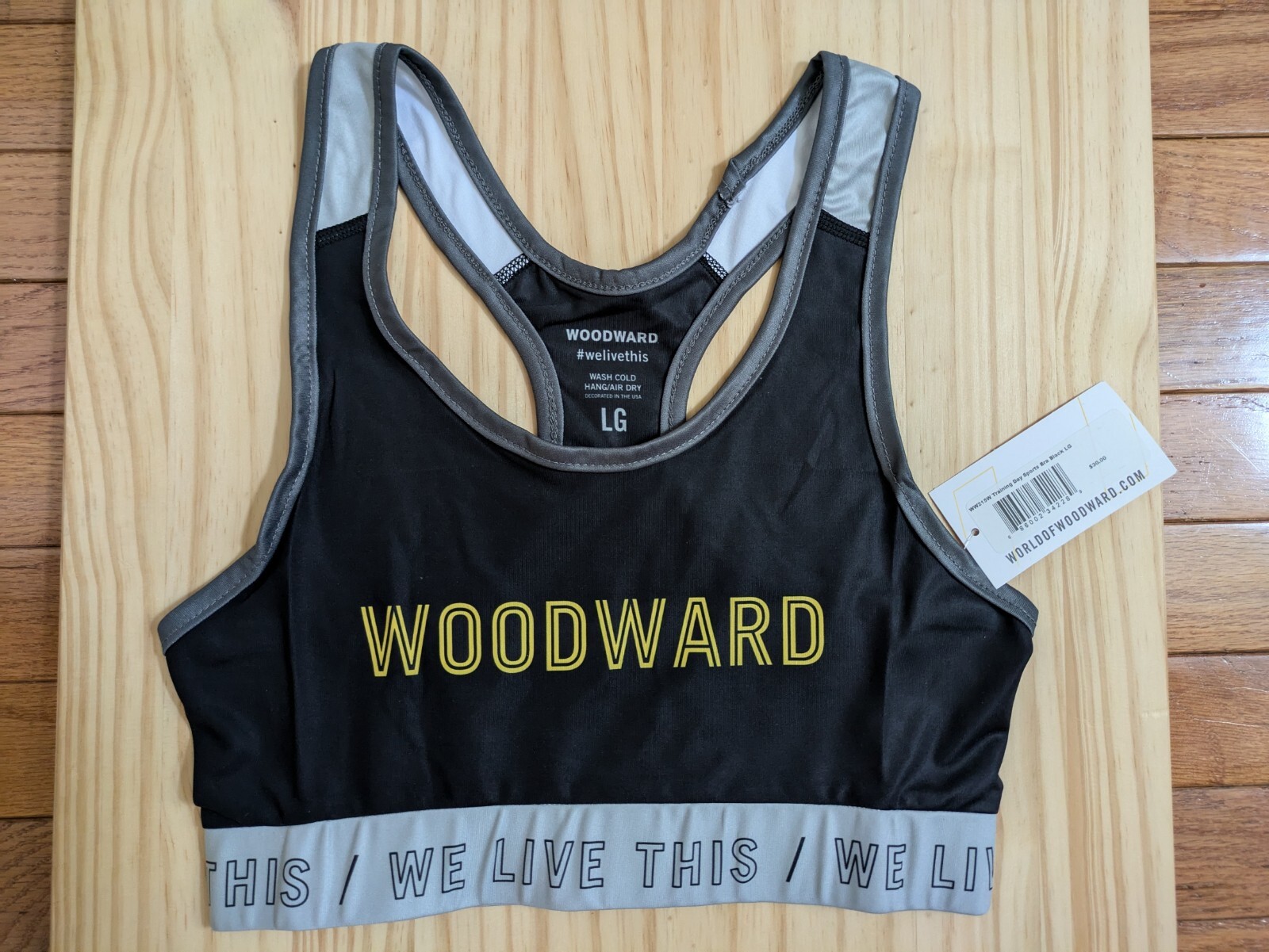 [new-with-tags] orig.$30 size L Woodward We Live This sports bra WW215W