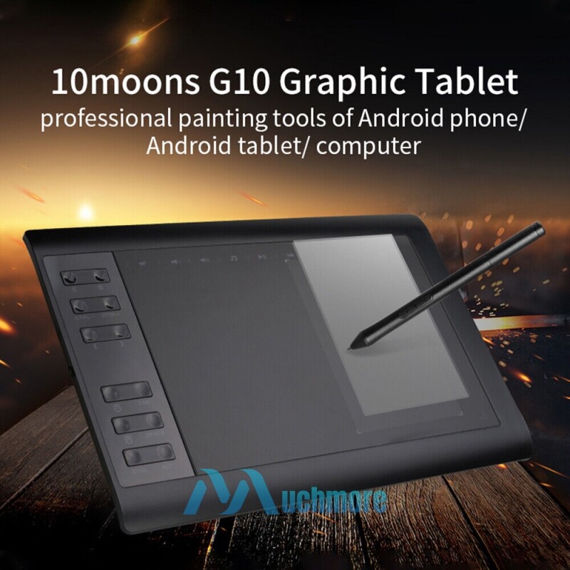 Graphics Drawing Tablet HD Screen+Digital Pen Kit Quick Reading Pressure Sensing