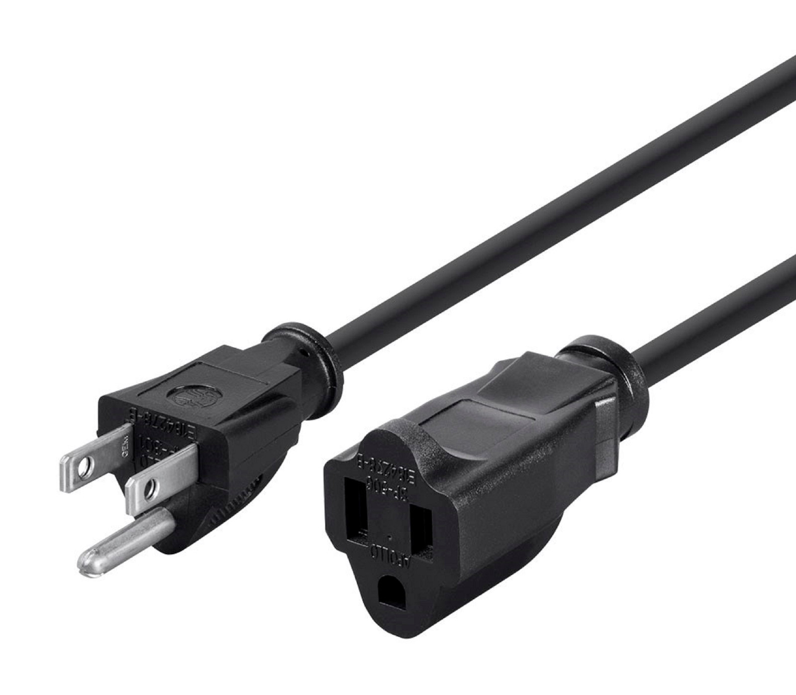 ( 1 Feet ) 16 AWG Outlet Saver Power Extension Cord NEMA 5-15R to NEMA 5-15P