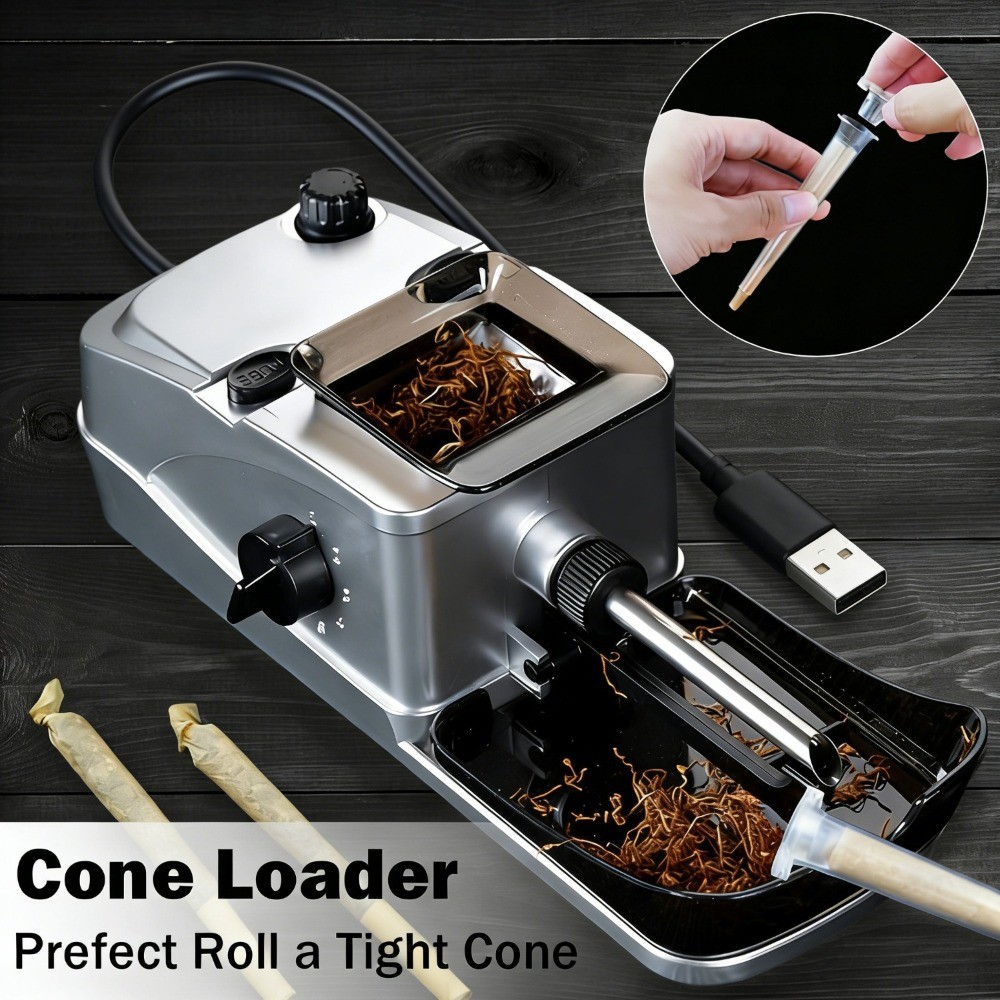 1 Pcs Pre Roll Machine, Electric Cigarette Roller Automatic Tobacco Cone Maker