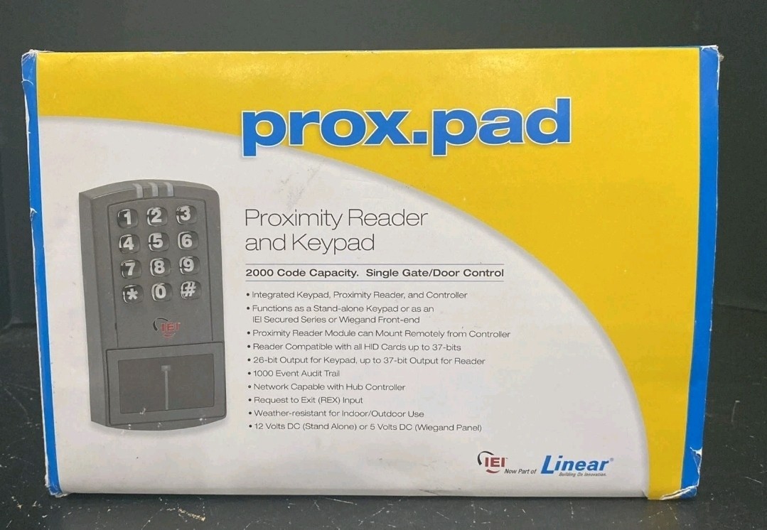 VERY GOOD CONDITIONLinear IEI 0-205679 proxpad plus Proximity Reader and Keypad