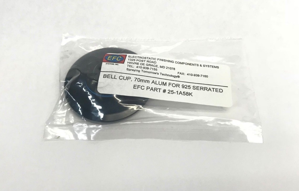 EFC Electrostatic Finish Components, 70mm Bell Cup #25-1A58K, Robot Sprayer
