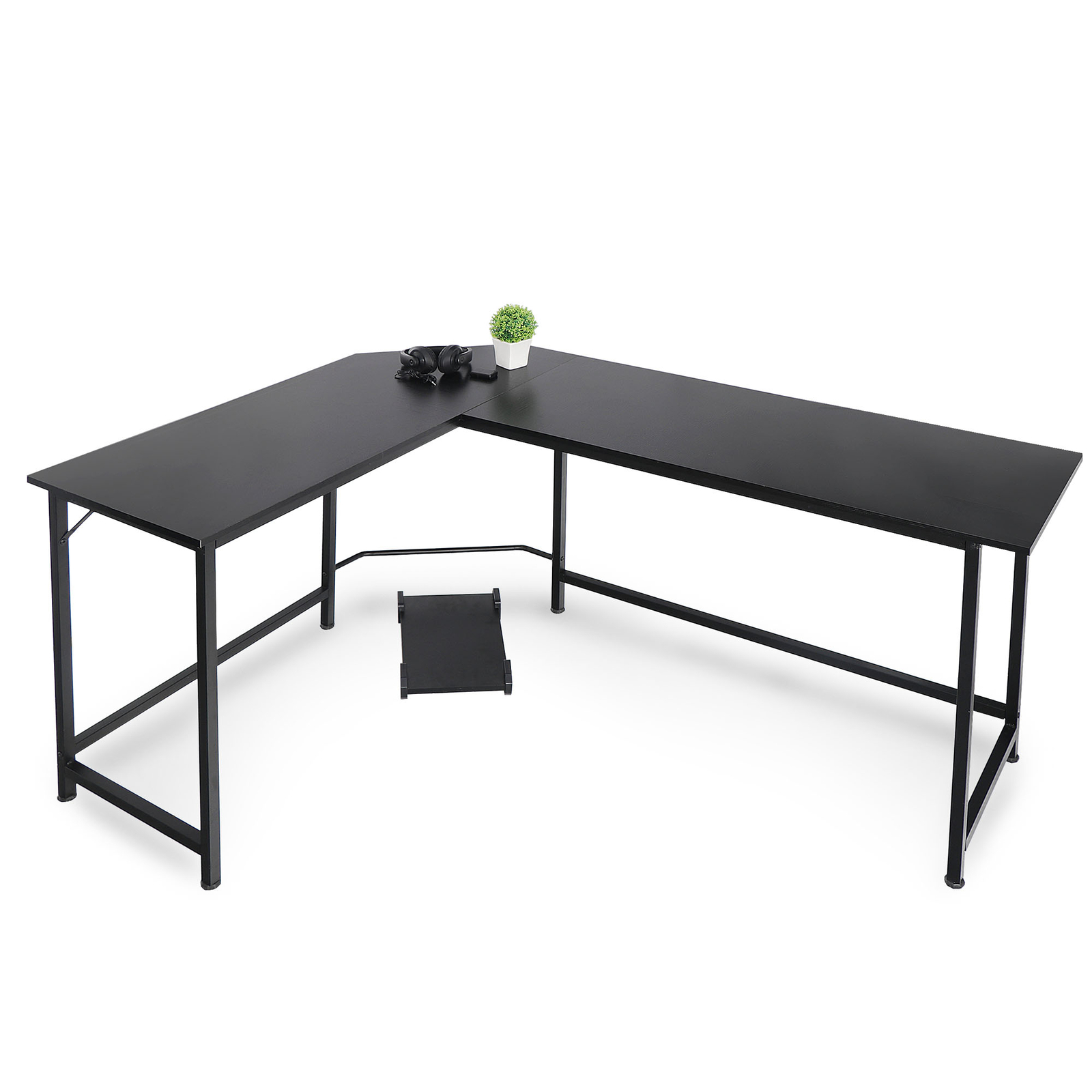PC Laptop Study Table Workstation Home Modern L-Shaped Desk Corner Computer Desk