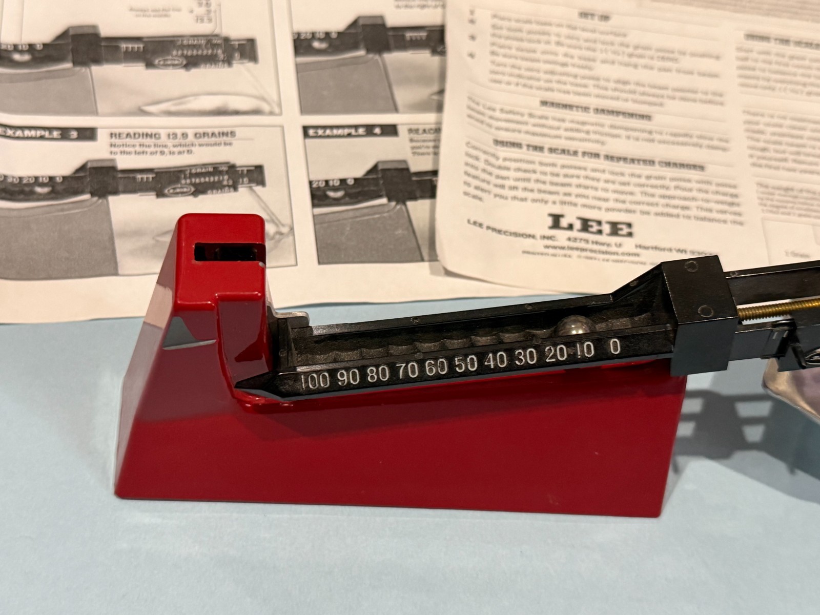 LEE Safety Powder Scale Reloading Tool with instructions - Used