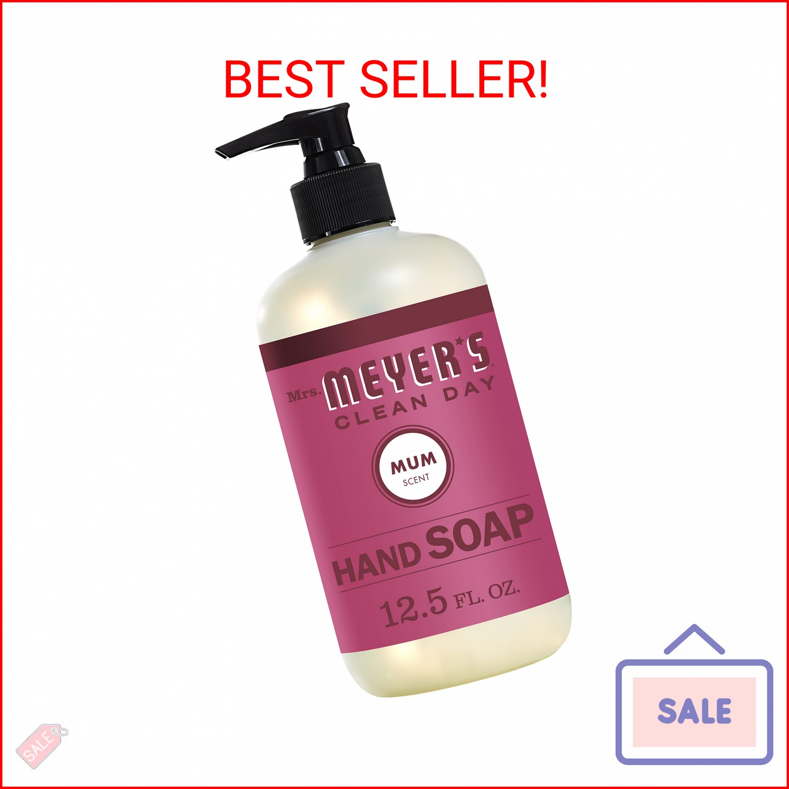 Mrs. Meyer's Clean Day Liquid Hand Soap Mum, 12.5 Fl Oz (Pack of 1)