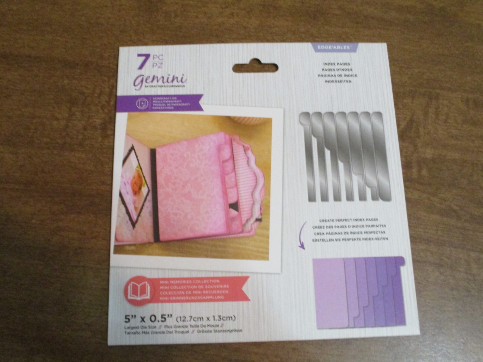 GEMINI PAPERCRAFT DIE EDGEABLES INDEX PAGES