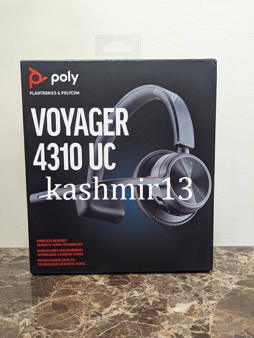 Poly Voyager 4310 UC Wireless Noise Cancelling Single Ear Headset w/mic- NEW