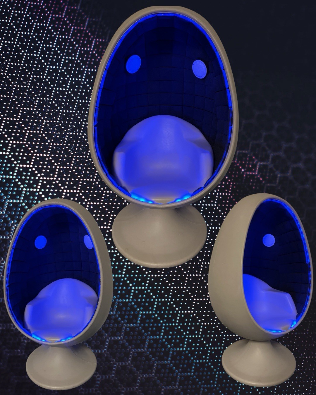 Space Age Atomic Egg Chair Modern MCM Atomic Starkey Laboratories Egg Pod Chair