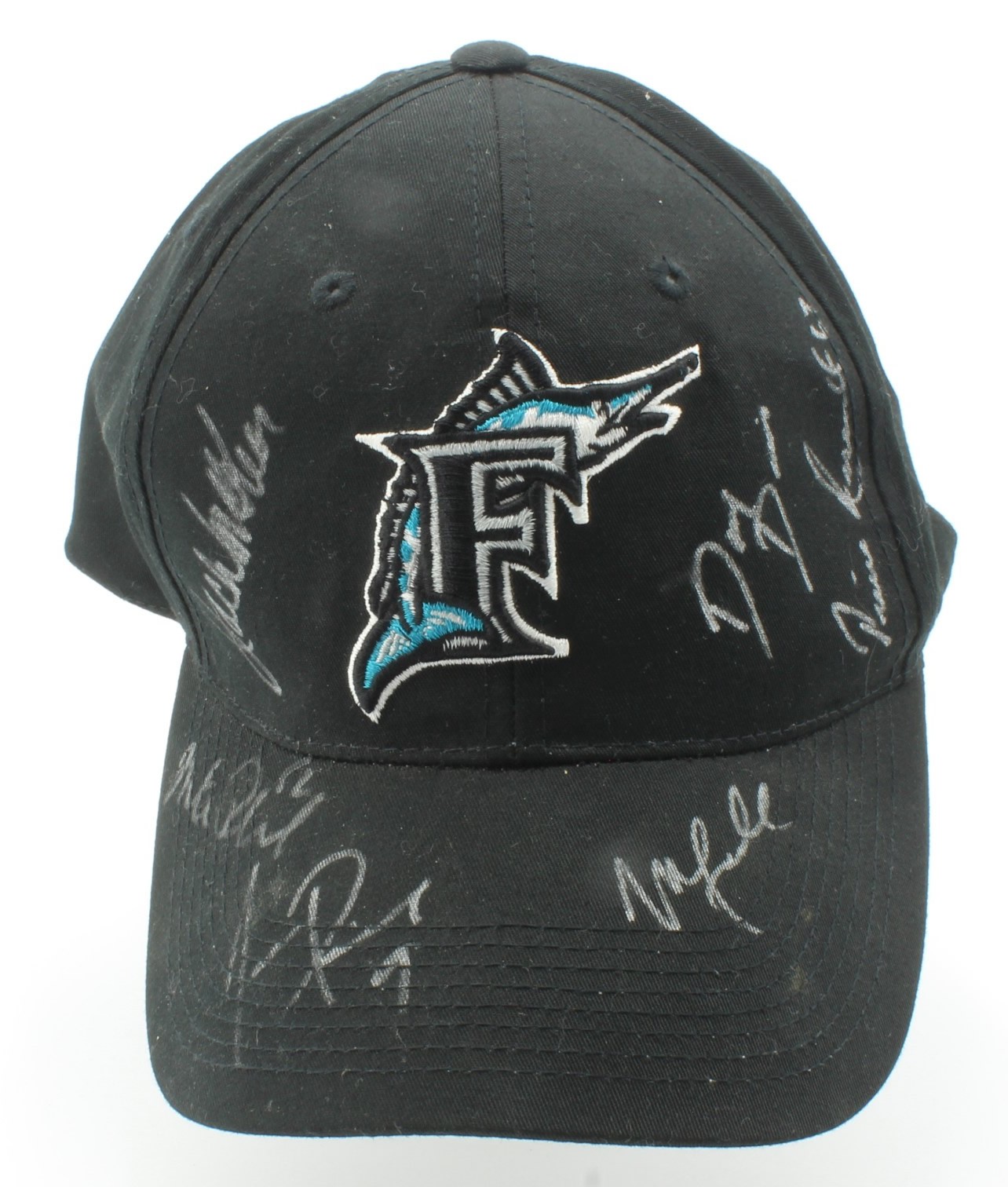 Outdoor Cap - Florida Marlins Signed Cap 7 Signatures (Jack McKeon)